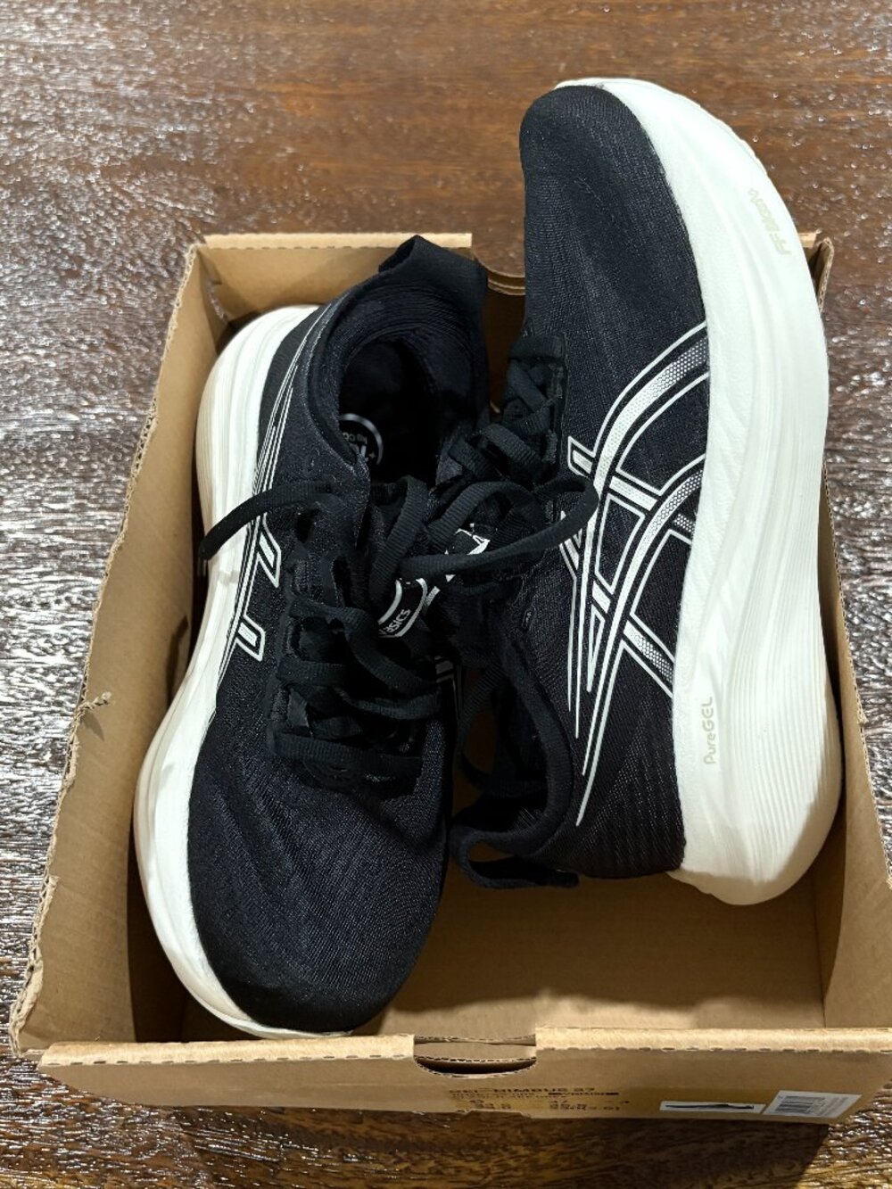 Asics Gel-Nimus 27 Black Lake Gray Women's US sz 6 Athletic Running Shoes NEW